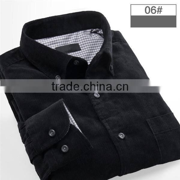 2014 New Style Fallow Jeans corduroy navy blue Shirt For Men corduroy shirt