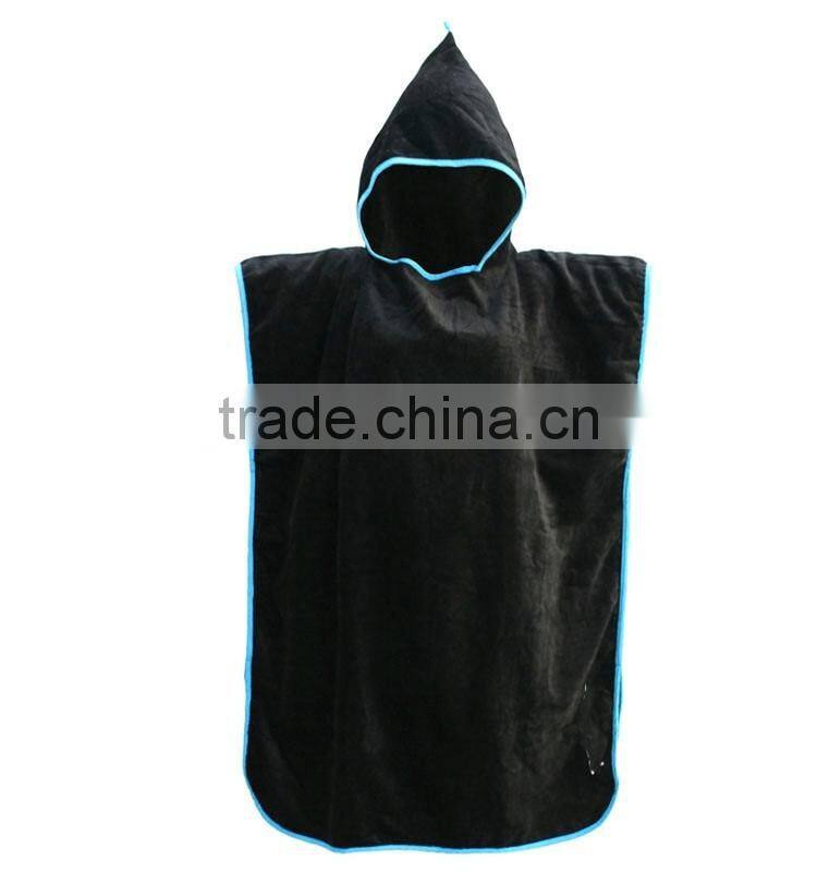 100% Cotton changing robe hooded towel custom Suft poncho