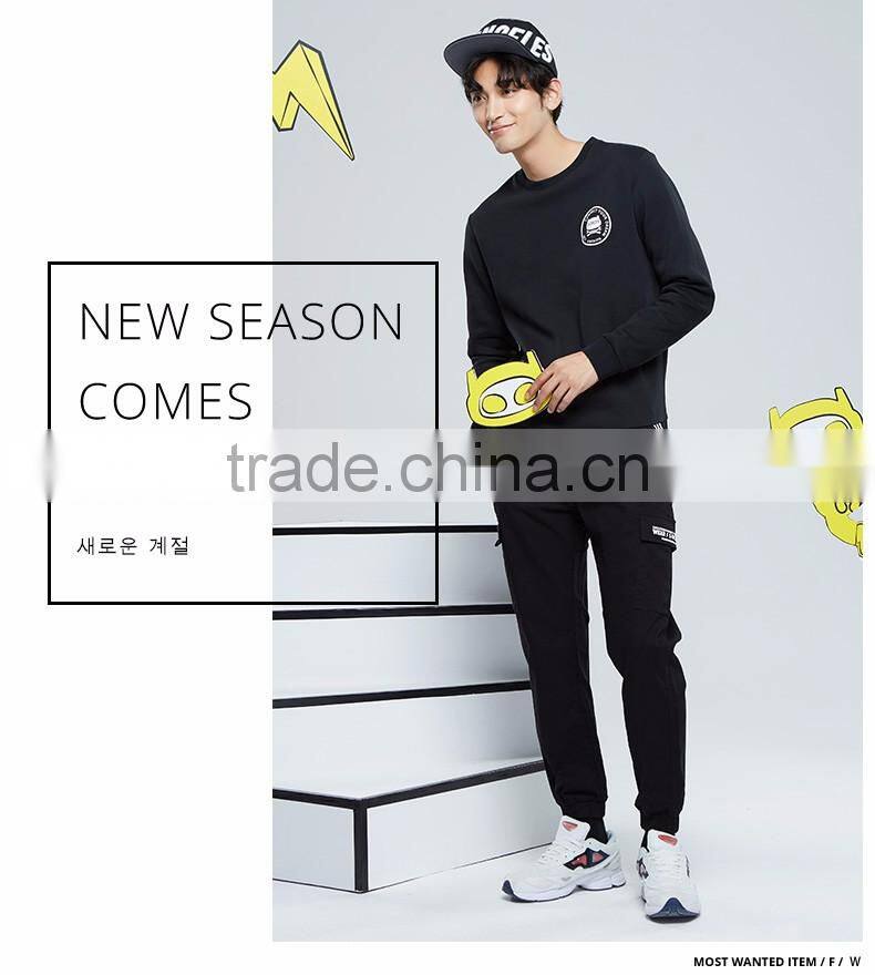 2017 New Winter Mens Oversized Cotton Fleece Printed Pullover Sweatshirts For Men