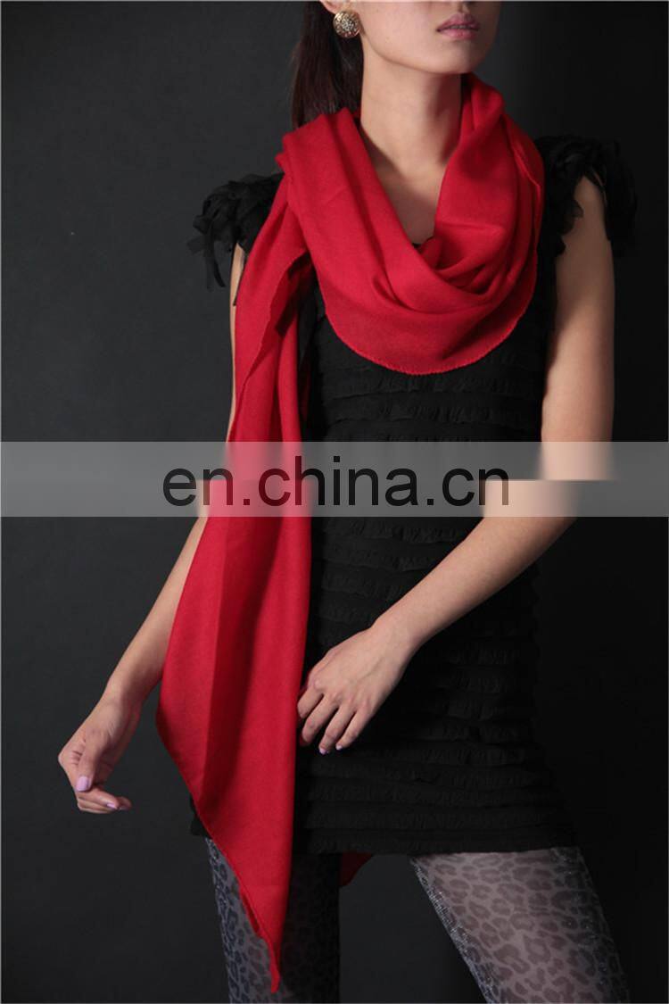 2017 hot sale inner mongolia spring autumn thin style fashion lady triangle plain pure wool scarf infinity handmade wool scarf