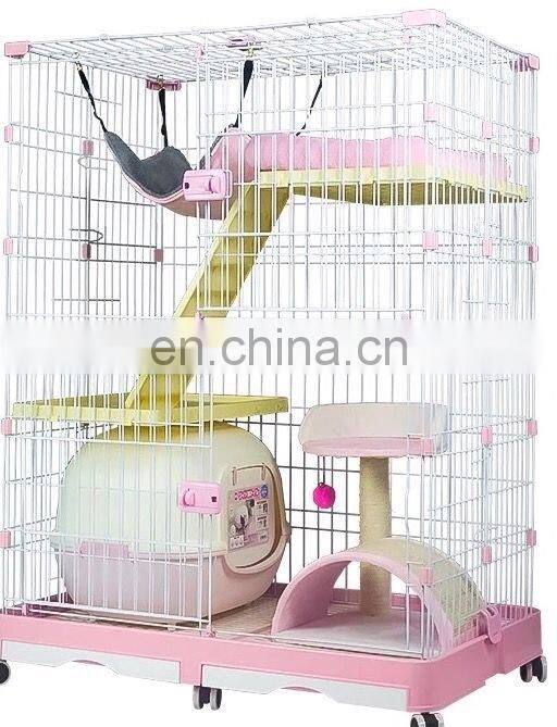Cat Cages with Climbing Ladders & Rest Benches, Indoor Cat Home Cages in Small-Medium-Large single-double-three layer
