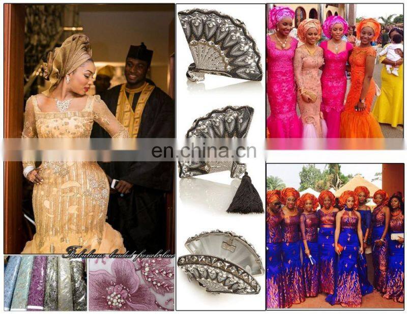 2016 3d flower tull lace fabric african/african tulle lace fabric /french tulle net lace for aso oke wedding party