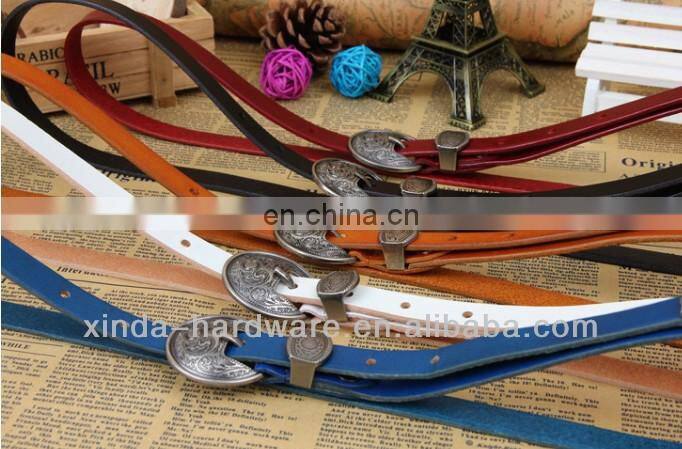 anti silver color buckle colorful italy genuine leather trendy and retro dressing lady belts