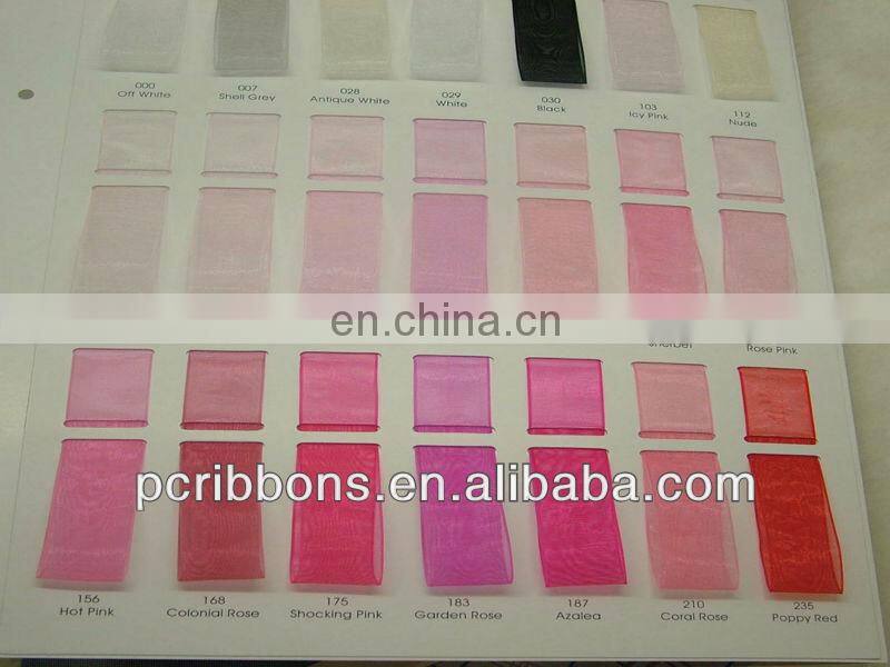 Beautiful double sheer ribbons silk organza ribbon
