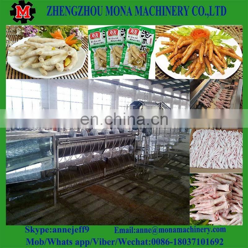 Stainless steel chicken feet cutter / chicken feet cutter price / automatic chicken feet cutting machine with working table