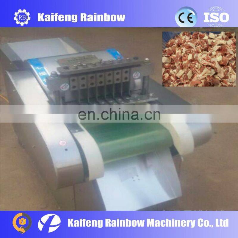 High Capacity Stainless Steel Chicken Cutting Machine / Meat Cube Cutting Machine