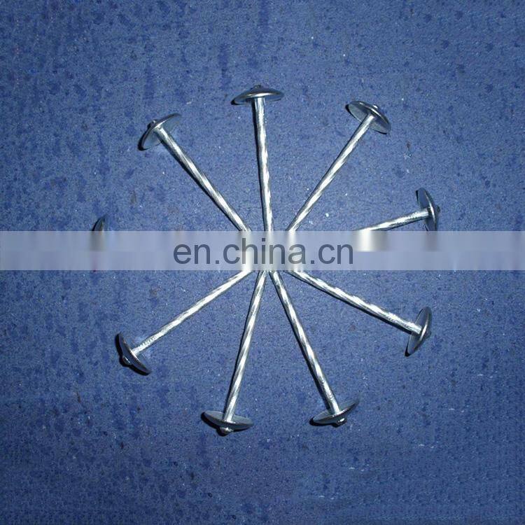 Galvanized Combination Roofing Nails Corrugated Ring Shank with Umbrella Head and Washer