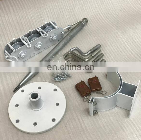 outdoor vehicle mounted motorized crank up telescopic pole 9.5m