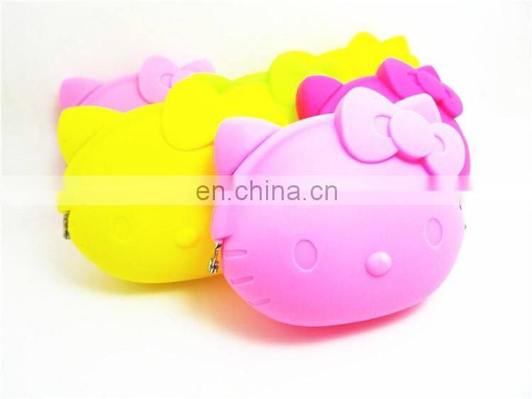 Animal Cat Design Silicone Pochi Women Girls Xmas Gift Coin Bags Cheap Wholesale Fashion Purse