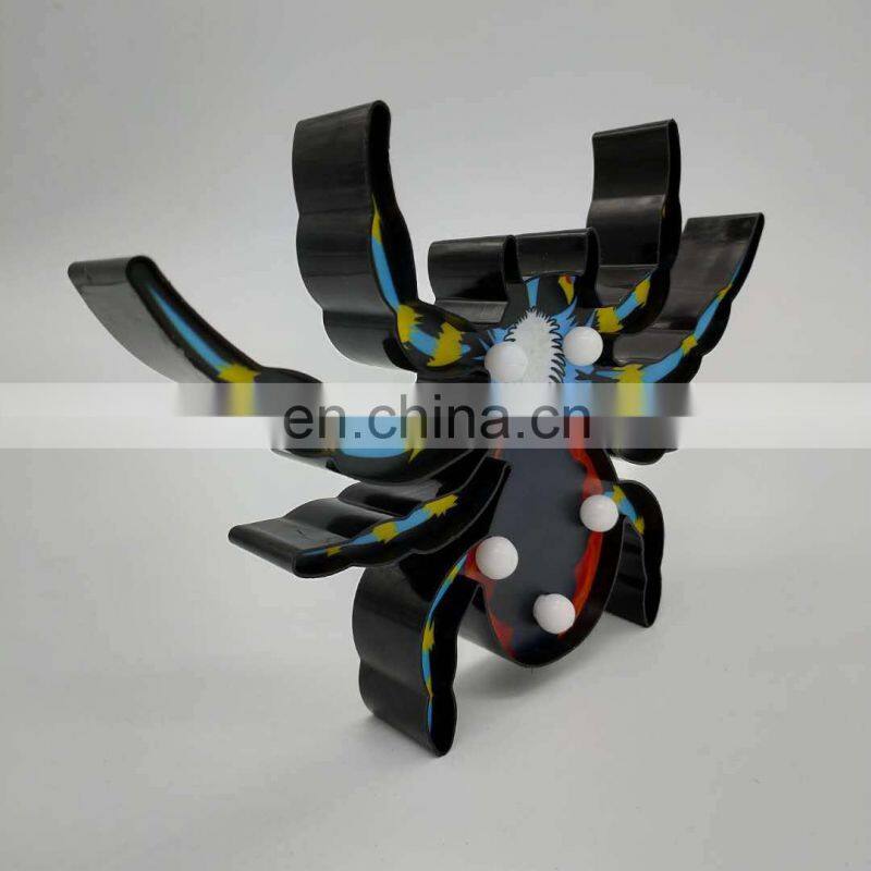 Custom Battery Operated Spider Shaped Table/Wall Lamp Night Light Marquee Lights For Halloween Decoration