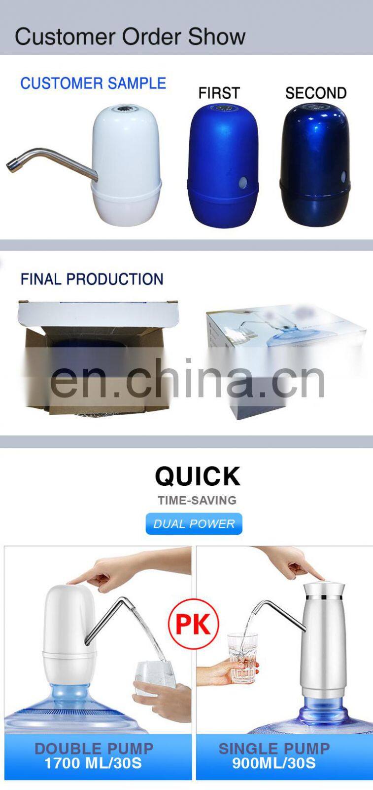 2018 Autumn New Arrival Portable Wireless Dispenser Drinking Battery 2000mAh Water Pump 5 Gallon Bottled Water Dispenser