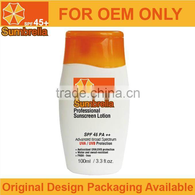 Private label all natural SPF 30 sunscreen