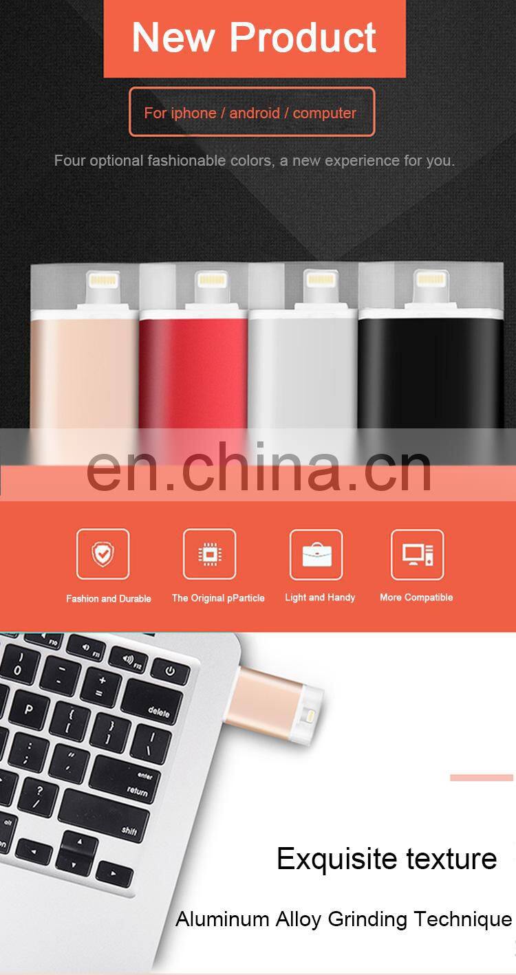 2019 Best selling product push-and-pull usb flash drive For iphone for Android for computer 3 in 1 USB stick 64gb