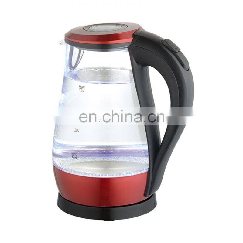 Antronic Water Kettle Electric Glass 1.7L 2200W Household Appliance Stainless Steel+plastic Free Spare Parts 2200 ATC-WK-1748 EU
