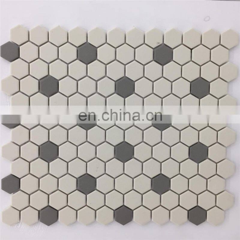 High Quality Hexagon Wall Tile Multi-Color Ceramic Mosaics Kitchen Bathroom Pool Tile Mosaic