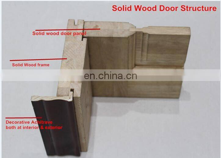 Main door grill design glass insert solid wood door exterior wood door