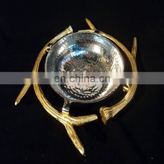 gold lily orchid bowl