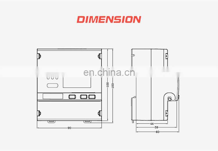 EM537 CT O series 3 phase rogowski coil electric power energy meter
