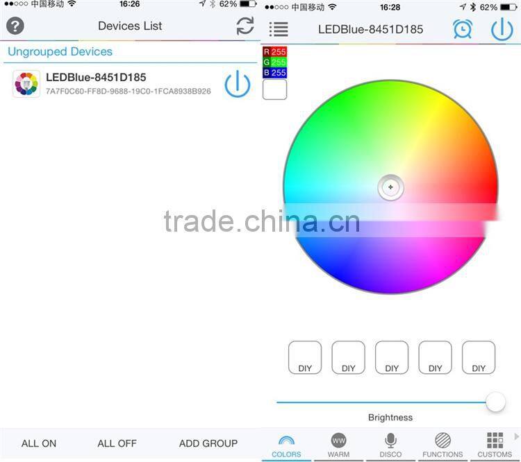 New Arrival Cheap 4CH RGBW LED Strip Light Bluetooth LED Controller with English, Francais, Espanol, Italiano Android & IOS APP