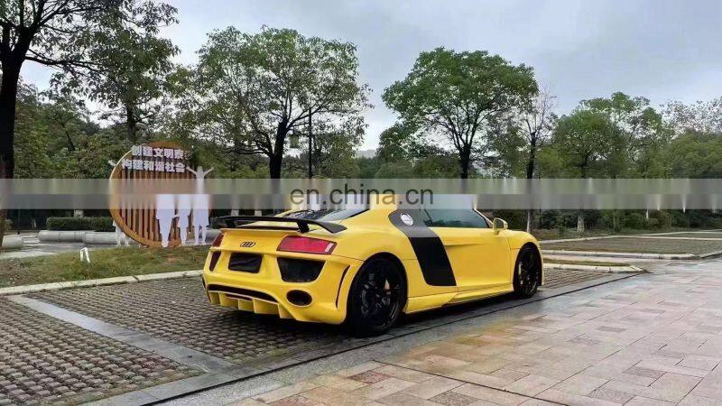Runde Half Carbon Or Resin Material For 2008-2016 Audi R8 REGULA Style Body Kit Front Bumper Side Skirt Rear Bumper Spoiler