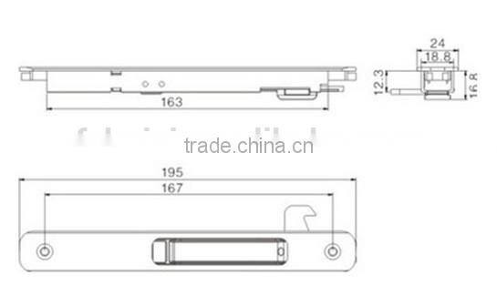 TS006 good quality cheap zinc alloy aluminium window latch