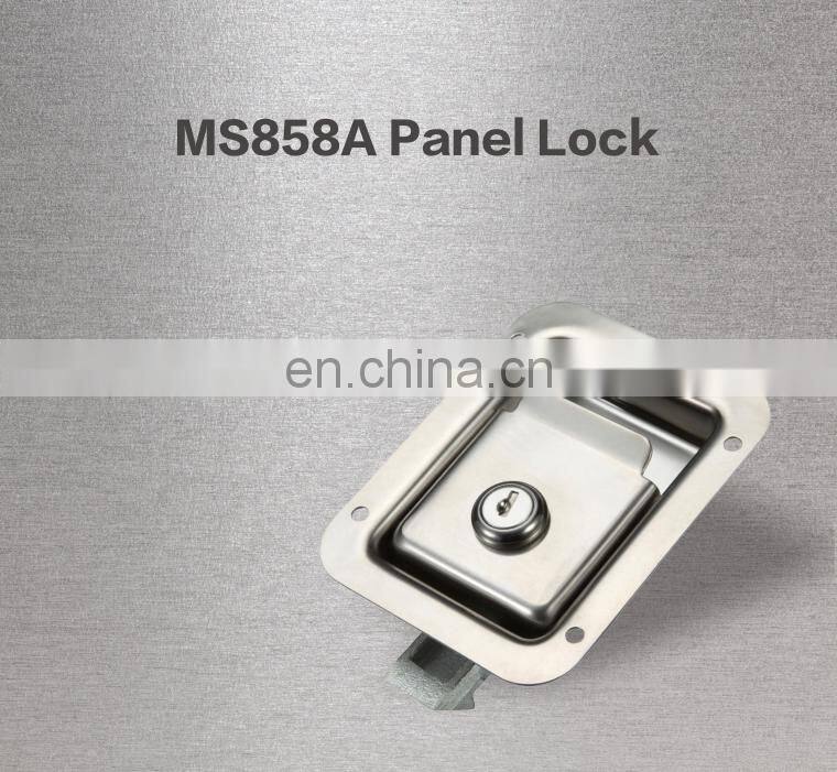 MS858A Silver Mirror-polished 304 Stainless Steel or Steel Special Vehicle/Truck Toolbox Panel Paddle Locks