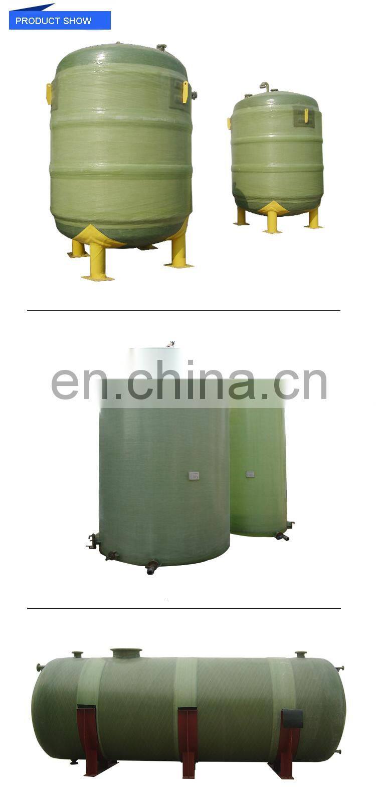 1000m3 fiberglass horizontal frp grp Hydrochloric acid storage tank