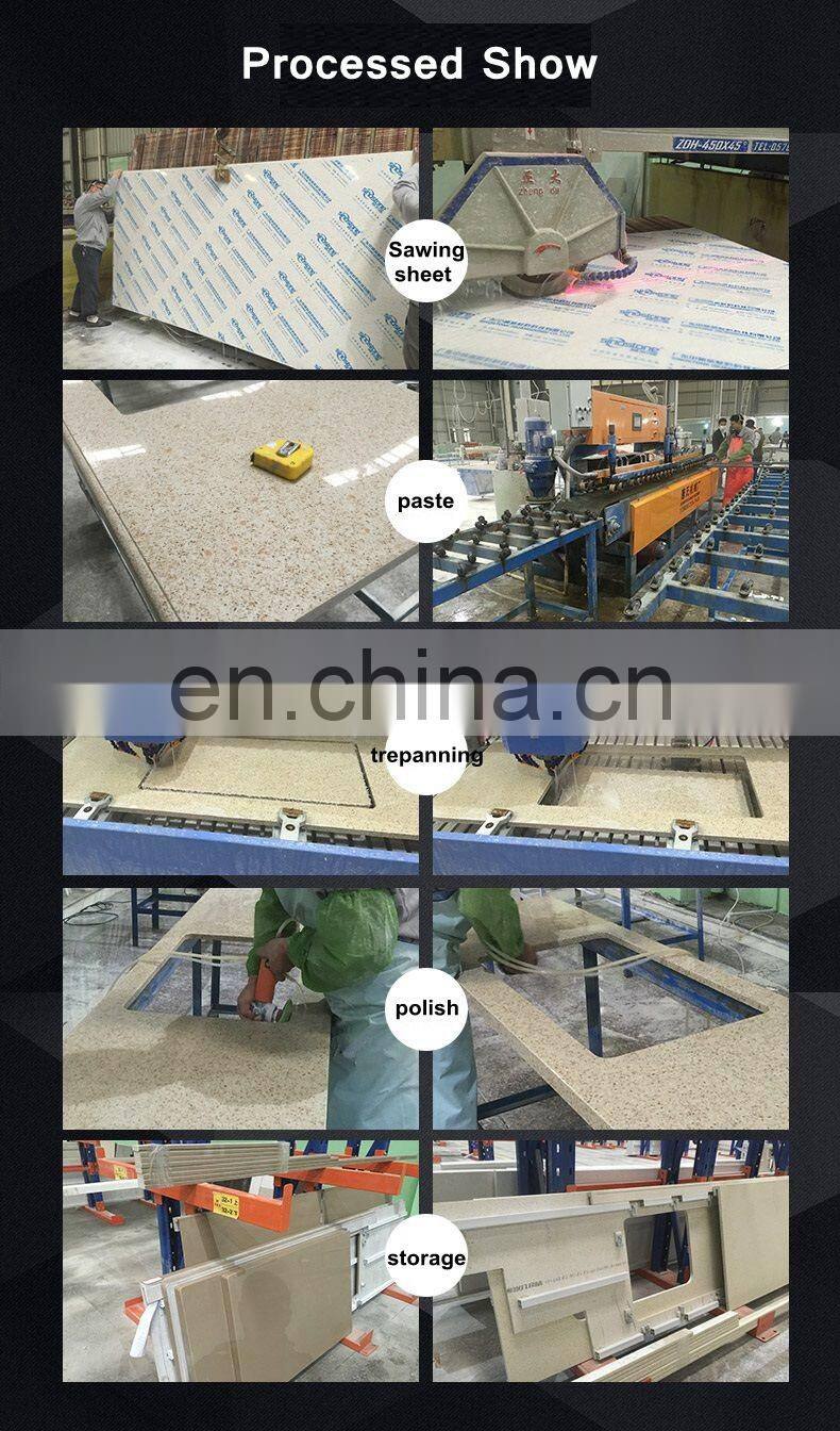 Foshan Factory Directly White Veins Grey Quartz Stone