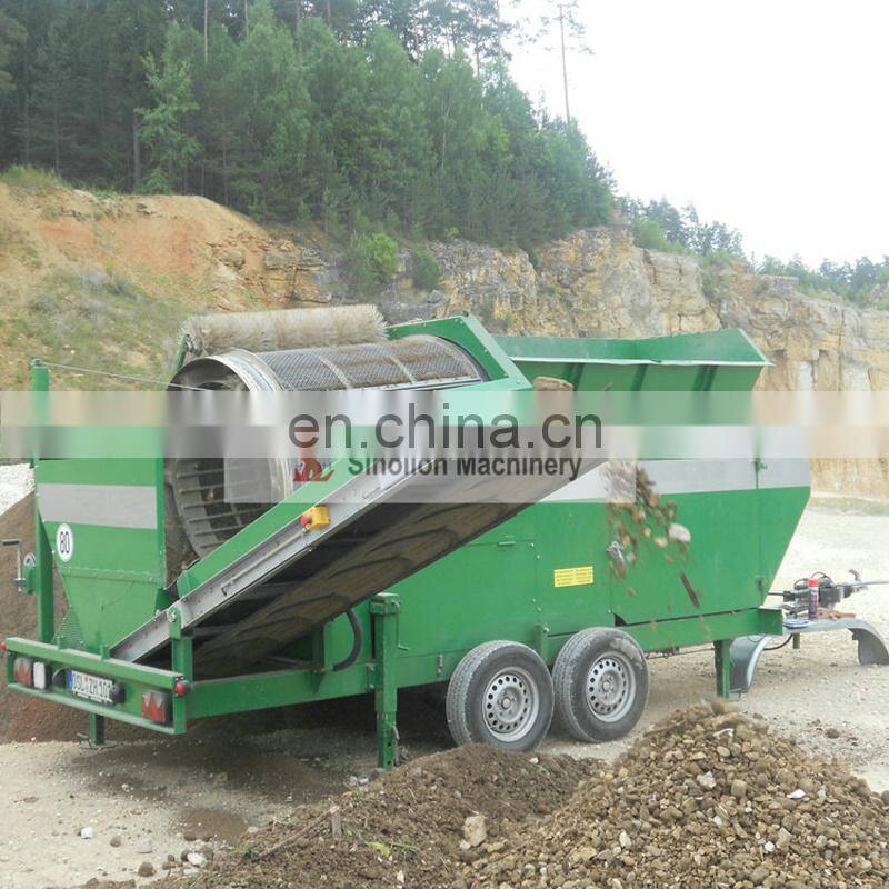 Mobile drum rotary trommel screen, sand sieve trommel screen for sale