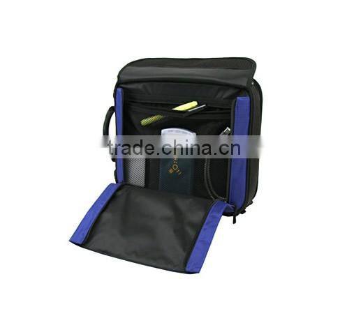 Durable solid color sleeve weather-resistant laptop bag with outer zippered power pocket