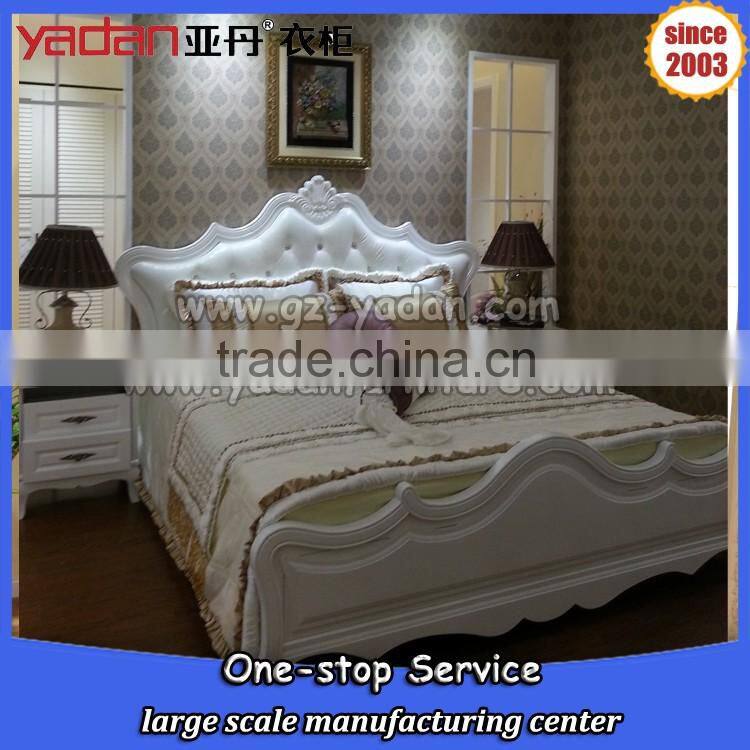 luxury hotel furniture king size carving wooden double bed and twin bed frame