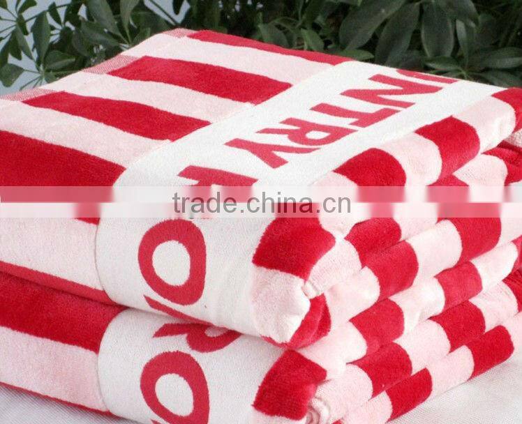 100% cotton stripe printed beach towel/2013 promotional beach towel