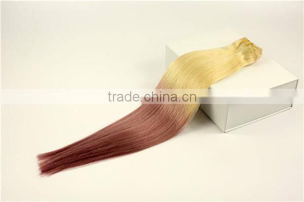 Manufacturer Wholesale Brazilian Human Hair wet and Wavy Clip in Hair Extensions