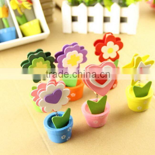 Wooden flower pot decoration items table card holder