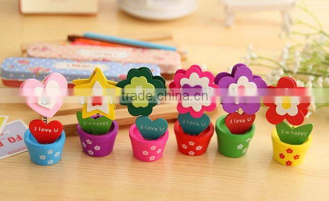 Wooden flower pot decoration items table card holder