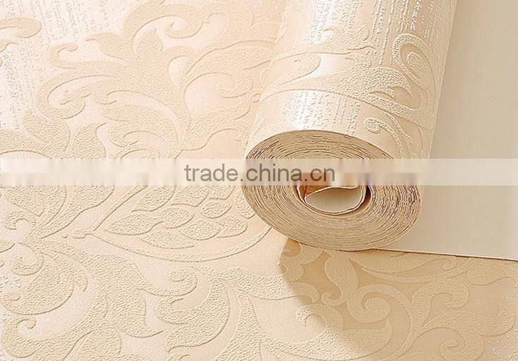 European style luxury non-woven embossment print wall paper