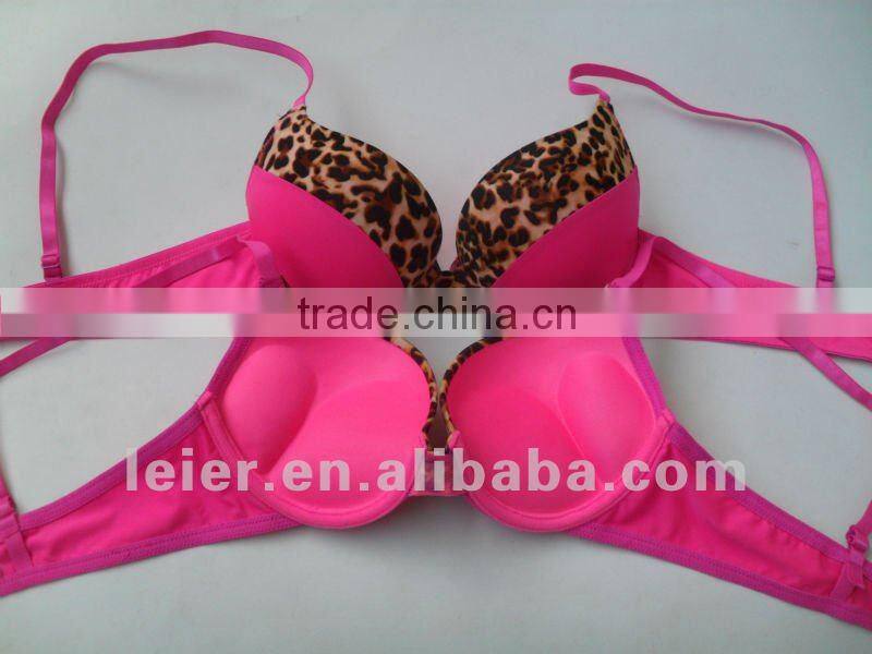 2014 new leopard push up bra