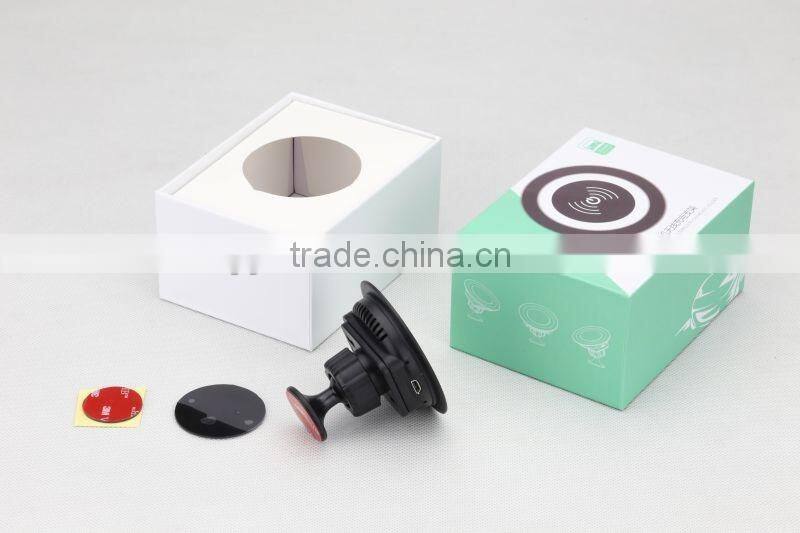 2016 multifunctional Qi enabled wireless car charger & phone holder