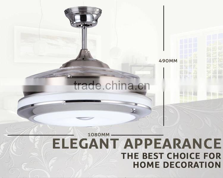 White Light Simple European Design Ceiling Fan
