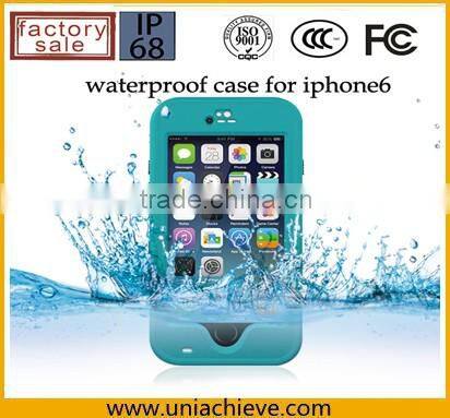 Case for iPhone 6/6 plus Waterproof mobile phone case with adjustable phone holder purple