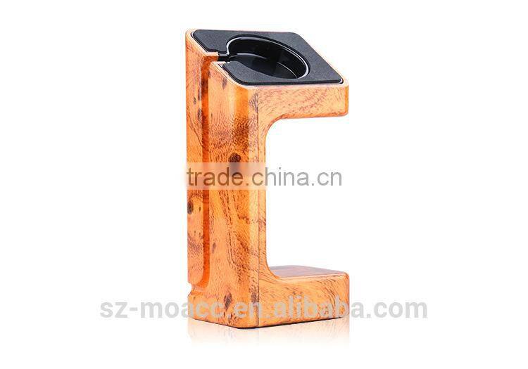 2015 New products Wood grain plastic Charging Stand for Apple Watch