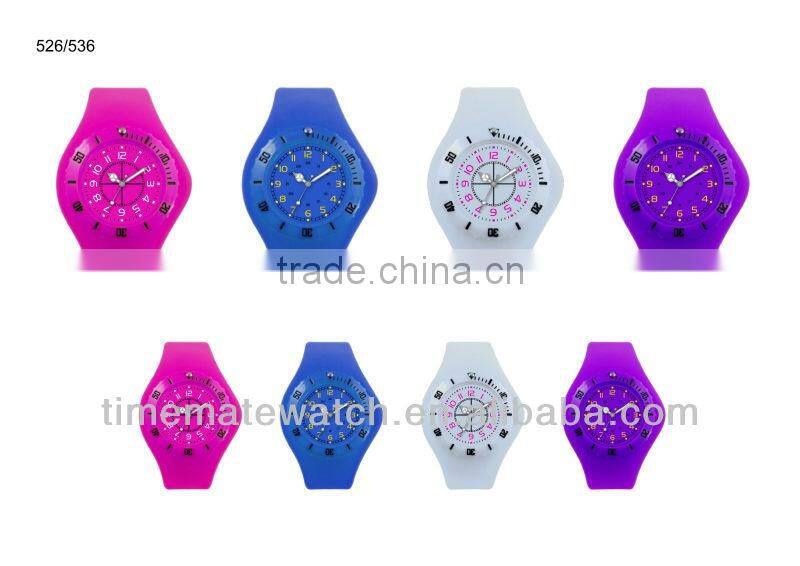 Silicone quartz watch new silicone watch band