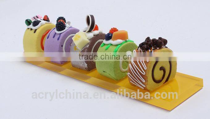Acrylic Dessert display boards/lucite Cake display tray/bakery shop supplies