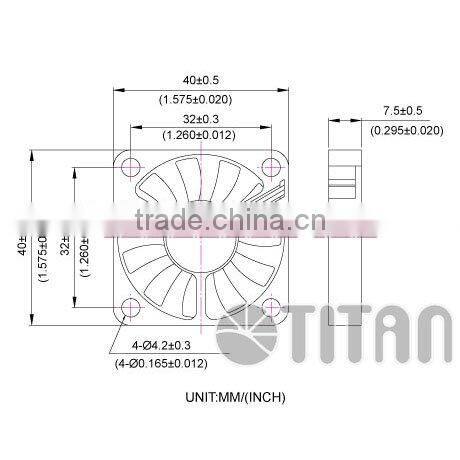 CE RoHS 40*40*07mm electric motor brushless DC motor 12V DC Cooling fan