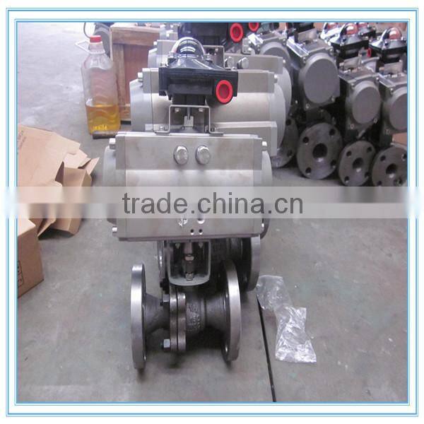 Pneuamtic Flange Ball Valve With Pneumatic Actuator