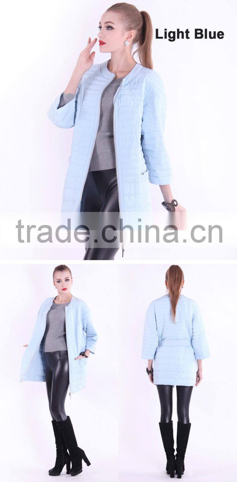 Spring New Product 2016 Medium And Long Women Clothes Round Collar Apparel