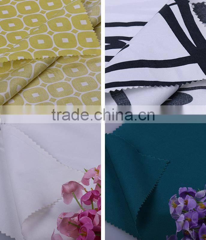 cotton spandex stretch poplin printed fabric