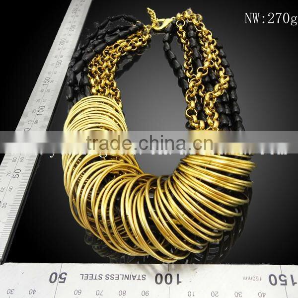 22k fashion gold kundan necklace set with black beads chain