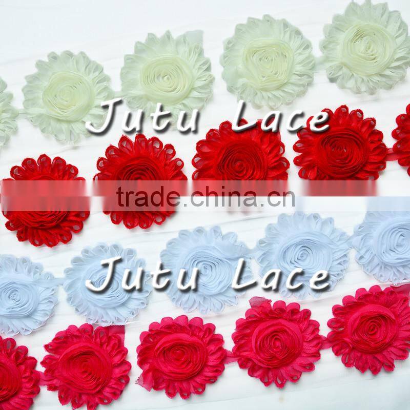 4'' shabby rose trim flower shabby rose flower by yard
