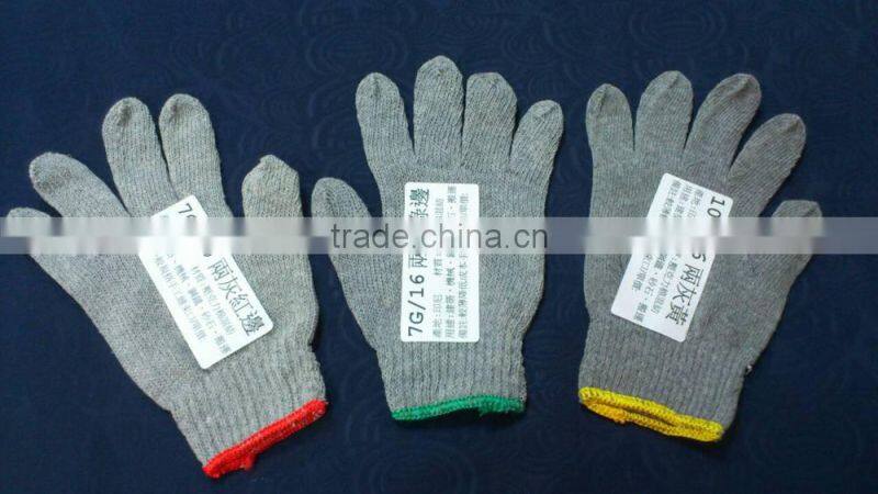 208H GREY 600 GRAMS 7 KNITTING COTTON SAFETY WORKING GLOVE